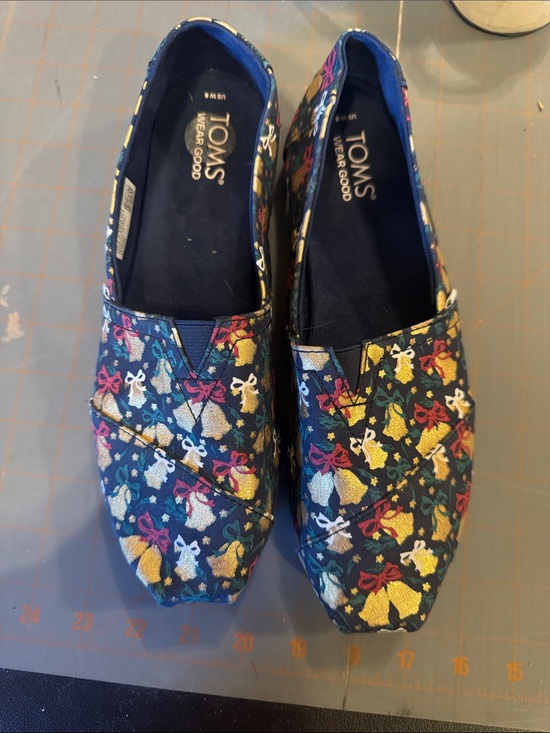 Toms Shoes - TOMS  Christmas Bell Slip-On Shoes - Navy